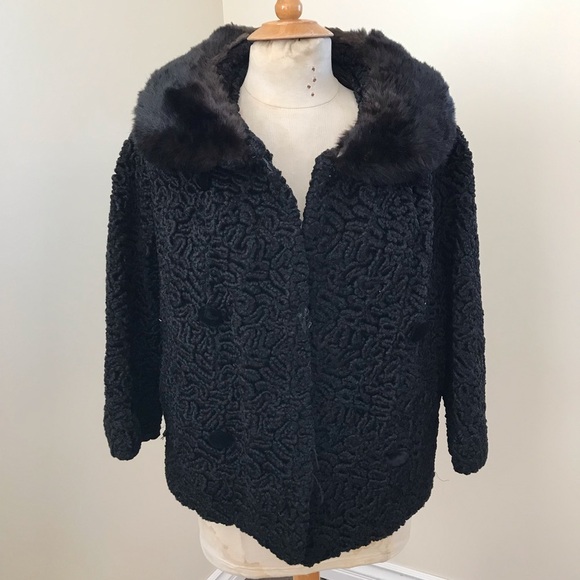 Vintage coat with fur trim - Picture 7 of 8